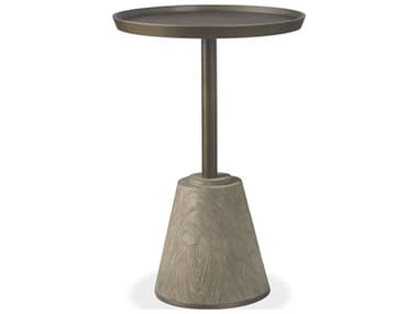 Brownstone Colton 15" Round Metal Bronze Fawn End Table BRNCO500