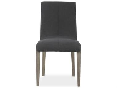 Brownstone Cavallini Teak Wood Gray Fabric Upholstered Side Dining Chair BRNCV202DCO