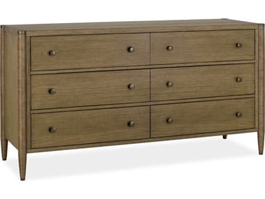 Brownstone Vincent 6-Drawers Brown Oak Wood Double Dresser BRNVN101