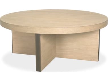 Brownstone Zuma 46" Round Wood Fawn Coffee Table BRNZU502