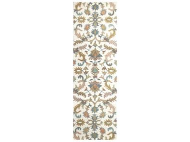 Bashian Valencia Floral Runner Area Rug BSHR131IVAL110RUN