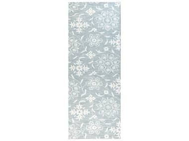 Bashian Valencia Floral Runner Area Rug BSHR131TEAL139RUN