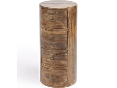 Butler Liam Round Wood Natural Mango End Table BT1176312