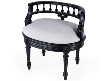 Butler Hathaway Black Licorice Upholstered Vanity Seat BT1218111