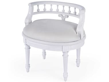 Butler Hathaway Cottage White Upholstered Vanity Seat BT1218222