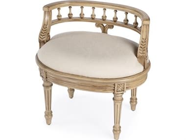 Butler Hathaway Antique Beige Upholstered Vanity Seat BT1218424