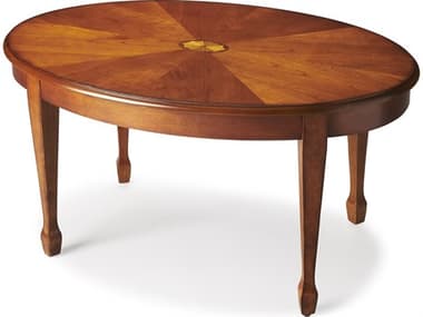 Butler Clayton Oval Wood Olive Ash Coffee Table BT1234101