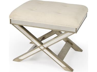 Butler Marlo Mirror Beige Upholstered Vanity Stool BT1253146
