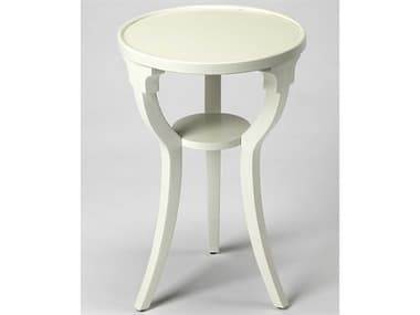 Butler Dalton Round Wood Cottage White End Table BT1328222