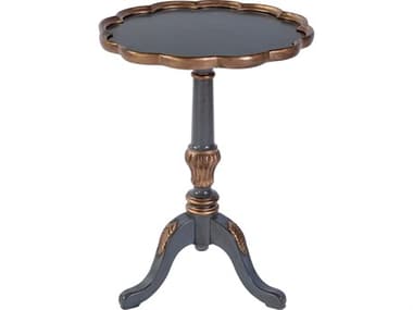 Butler Dansby Round Wood Royal Pastel Blue End Table BT1482483
