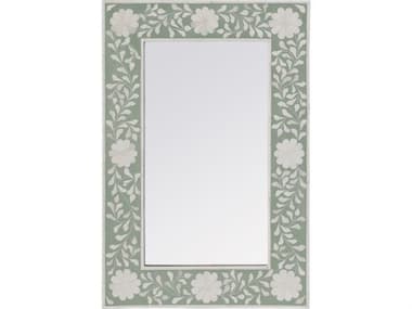 Butler Vivienne Green Bone Rectangular Wall Mirror BT1855327