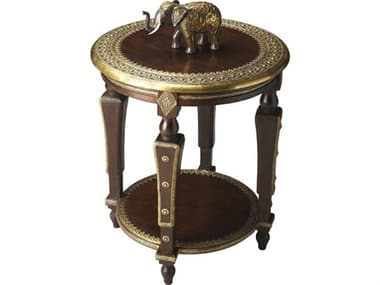 Butler Ranthore Round Wood Artifacts End Table BT2039290