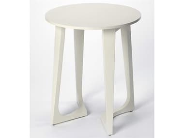 Butler Devin Round Wood White End Table BT2040288