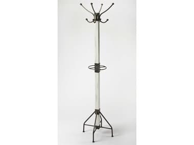 Butler Logan Square White Coat Rack with Umbrella Holder BT2059288