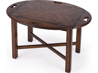 Butler Carlisle Oval Wood Vintage Oak Coffee Table BT2427001