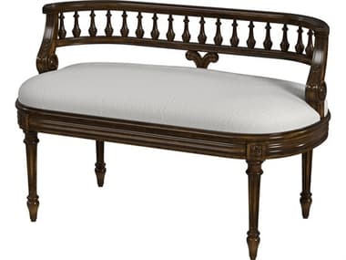 Butler Hathaway Antique Cherry Brown Upholstered Accent Bench BT2625011