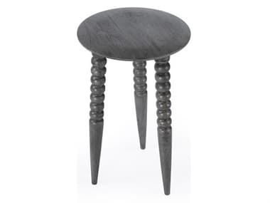 Butler Fluornoy Round Wood Gray End Table BT2773144