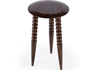 Butler Fluornoy Round Wood Brown End Table BT2773354