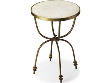 Butler Hager Round Marble Metalworks End Table BT2877025