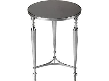 Butler Ciara Round Mirror Nickel End Table BT2881220