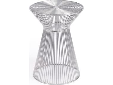 Butler Greeley Round Metal Nickel Plated End Table BT2896220