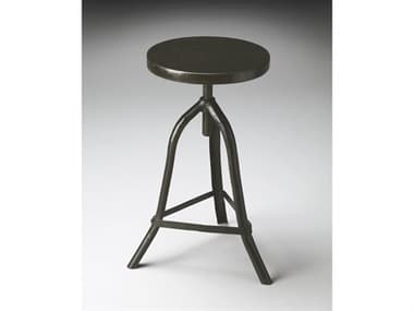 Butler Fullerton Metalworks Swivel Acacia Wood Counter Stool BT2897025