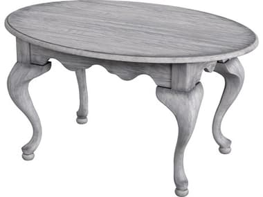 Butler Grace Oval Wood Powder Gray Coffee Table BT3012418