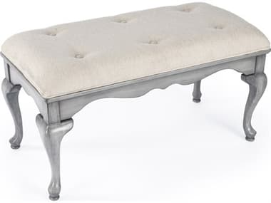 Butler Grace Powder Gray Upholstered Accent Bench BT3013418