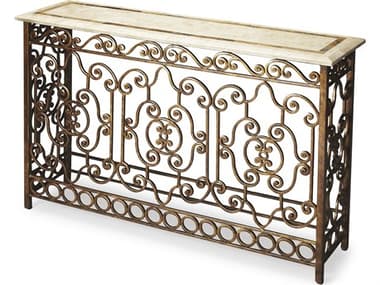 Butler Contessa Rectangular Stone Metalworks Console Table BT3108025