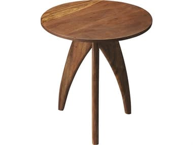 Butler Lautner Round Wood Brown End Table BT3372140