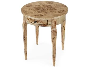 Butler Archer Round Wood Traditional Burl End Table BT341443