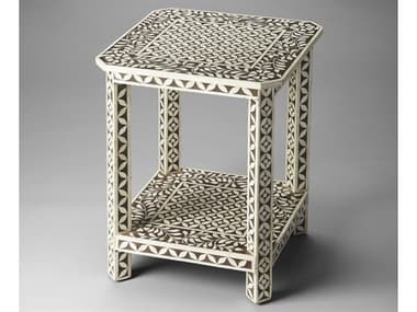 Butler Amelia Square Wood Brown Bone Inlay End Table BT3449326
