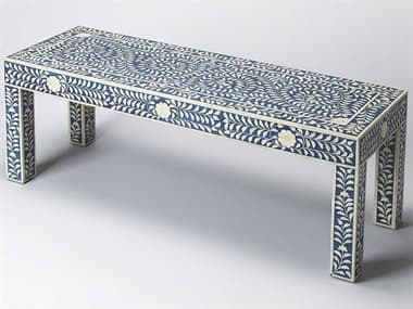 Butler Vivienne Blue Bone Inlay Accent Bench BT3558319