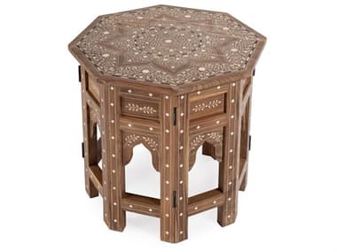 Butler Rashmi Octagon Wood & Bone Inlay End Table BT3596338