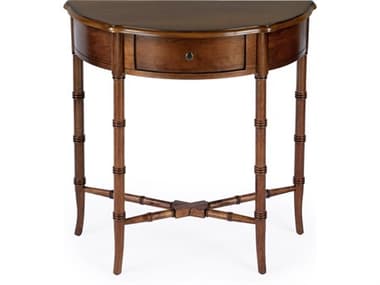 Butler Skilling Demilune Wood Olive Ash Console Table BT3623101