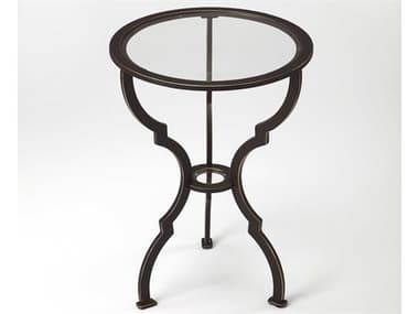 Butler Yvonne Round Glass Metalworks End Table BT3666025