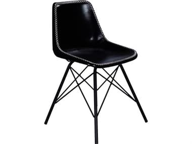 Butler Inland Black Leather Armless Dining Chair BT3673034