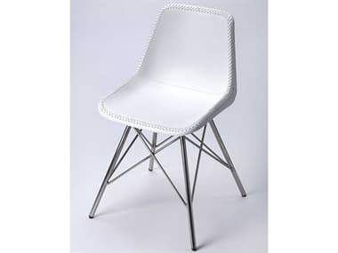 Butler Inland White Leather Armless Dining Chair BT3673411
