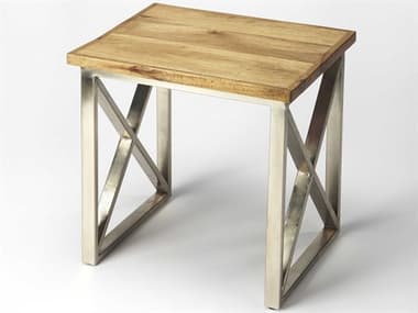 Butler Laudan Rectangular Wood Industrial Chic End Table BT3683330