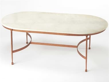 Butler Legionary Oval Marble & Metal Coffee Table BT3778389