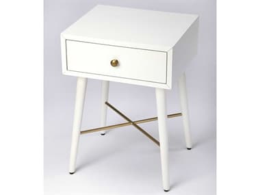 Butler Delridge Rectangular Wood White End Table BT3791288