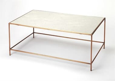 Butler Copperfield Rectangular Marble &amp; Metal Coffee Table BT3871389