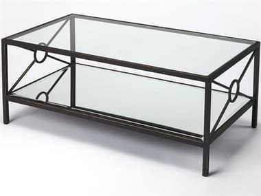 Butler Metropolis Rectangular Glass Metalworks Coffee Table BT3943025