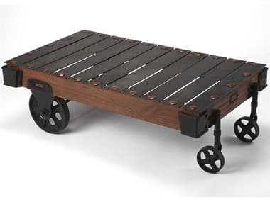 Butler Chesterfield Rectangular Wood Industrial Chic Coffee Table BT3965330
