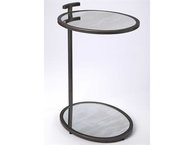 Butler Ciro Oval Mirror Blackened Gold End Table BT3973407
