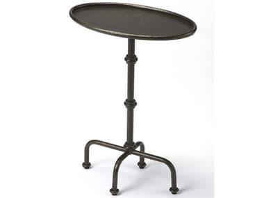 Butler Kira Oval Metal Brushed Pewter End Table BT4002025