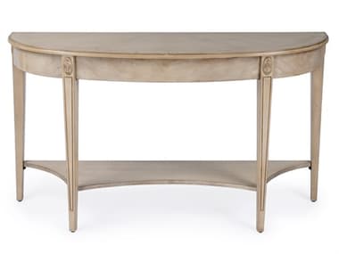 Butler Astor Demilune Wood Antique Beige Console Table BT4146424