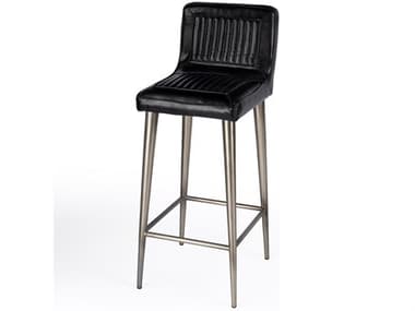 Butler Maxwell Black Leather Bar Stool BT4347034