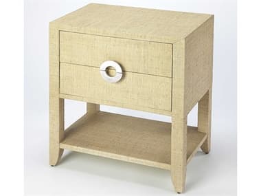 Butler Amelle 2-Drawers Beige Plywood Nightstand BT4357349