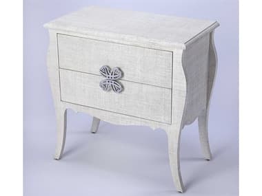 Butler Felicia White Raffia Plywood Accent Chest BT4367405